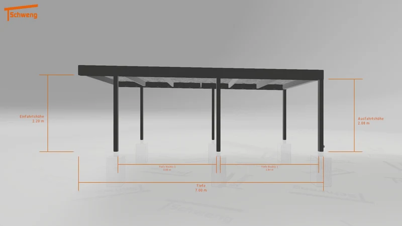 #DE Schweng Flachdachcarport C600 (ID 33jmx9) #MTG