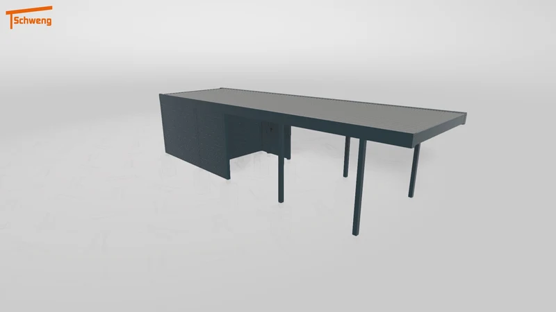 #DE Schweng Flachdachcarport C600 (ID g75wq7)