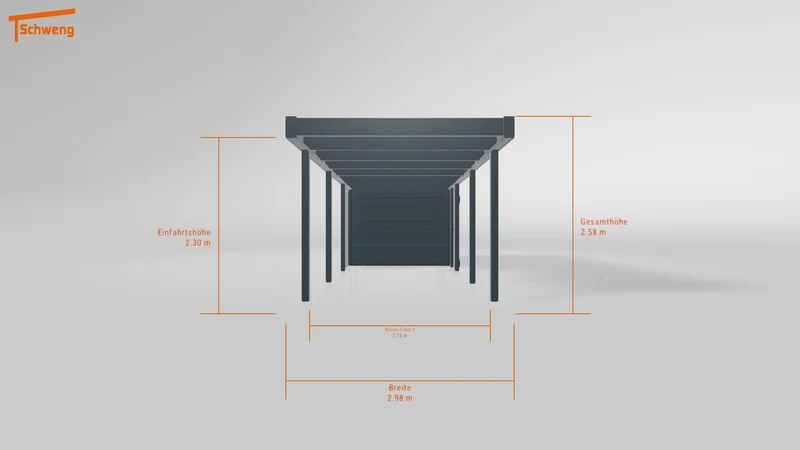 #DE Schweng Flachdachcarport C600 (ID g75wq7)