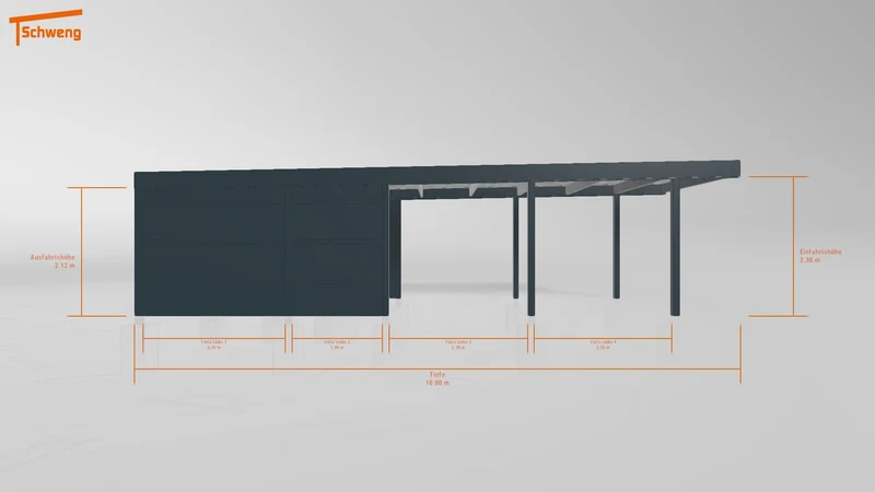 #DE Schweng Flachdachcarport C600 (ID g75wq7)