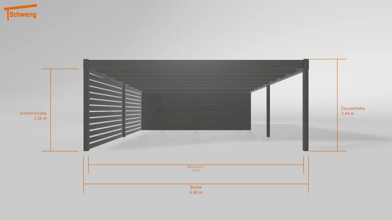 #DE Schweng Flachdachcarport C600 (ID k2jprg)