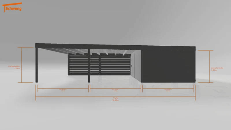 #DE Schweng Flachdachcarport C600 (ID k2jprg)