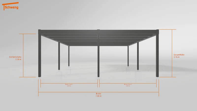 #DE Schweng Flachdachcarport C600+ (ID dvnznn) #MTG