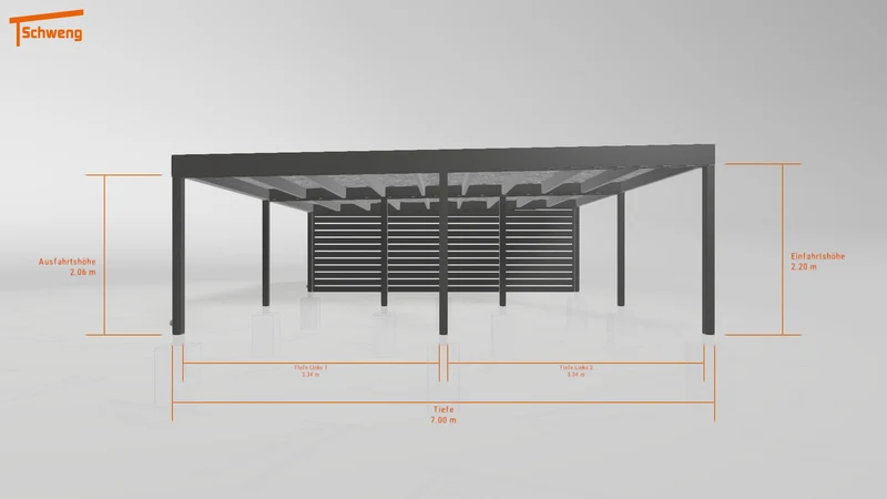 #DE Schweng Flachdachcarport C600+ (ID rjnrnk) #MTG