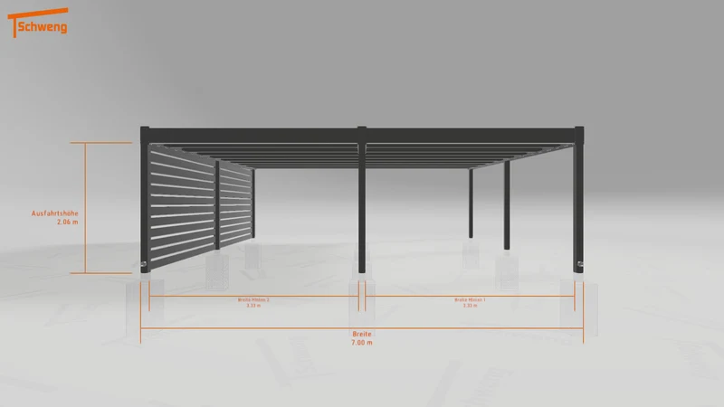 #DE Schweng Flachdachcarport C600+ (ID g75p58) #MTG