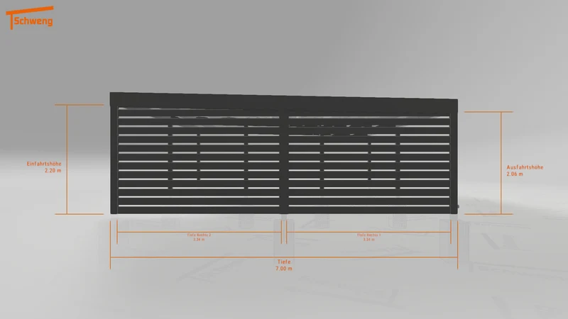 #DE Schweng Flachdachcarport C600+ (ID g75p58) #MTG
