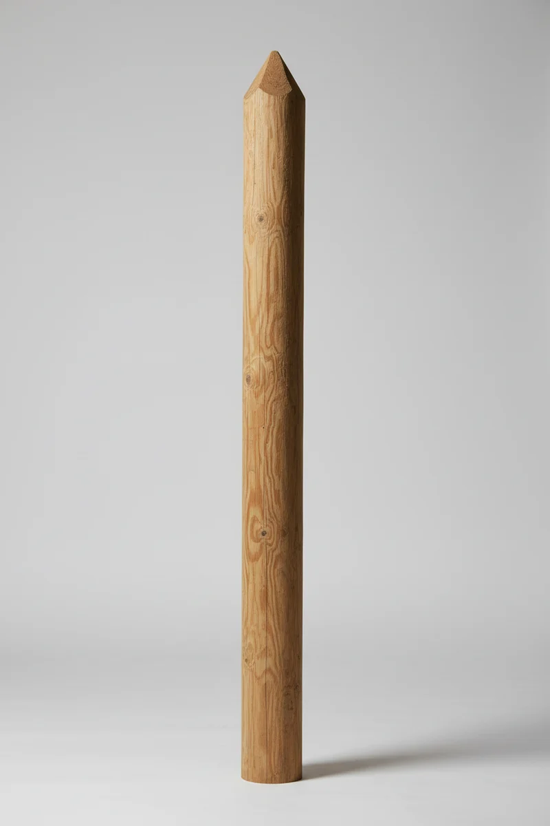 Holzpfahl zur Windsicherung