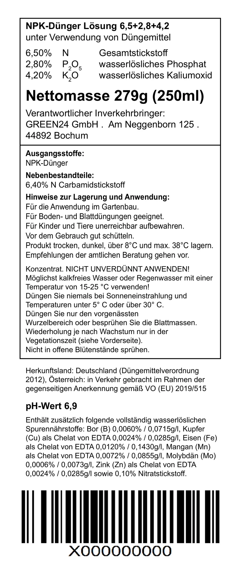 Zierspargel-Dünger