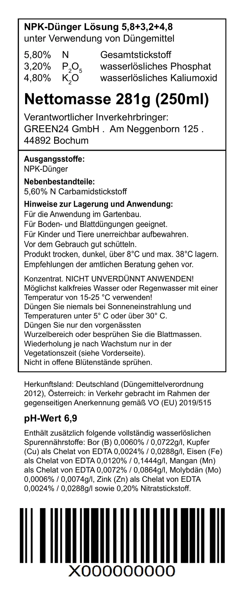 Dattelpalmen-Dünger