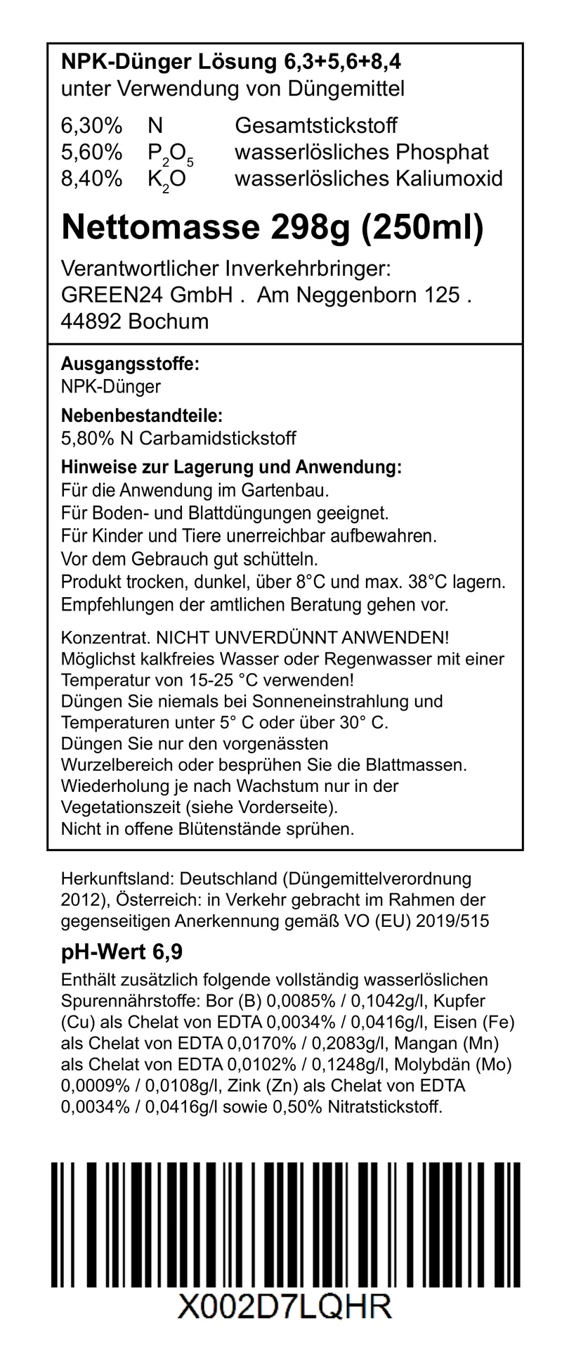 Liguster-Dünger