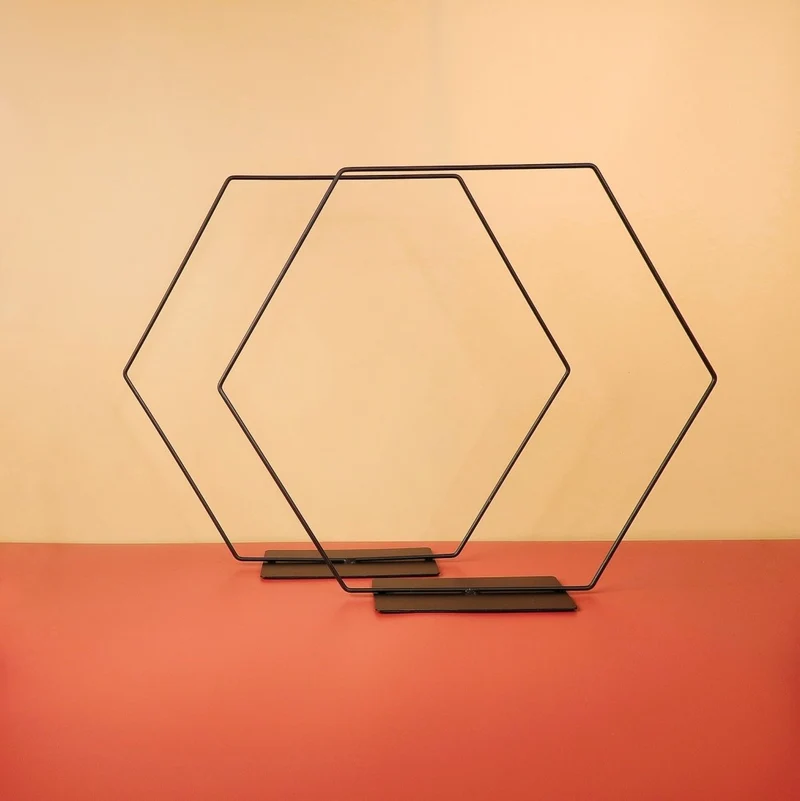 AIRPLANT HOLDER - HEXAGON BLACK