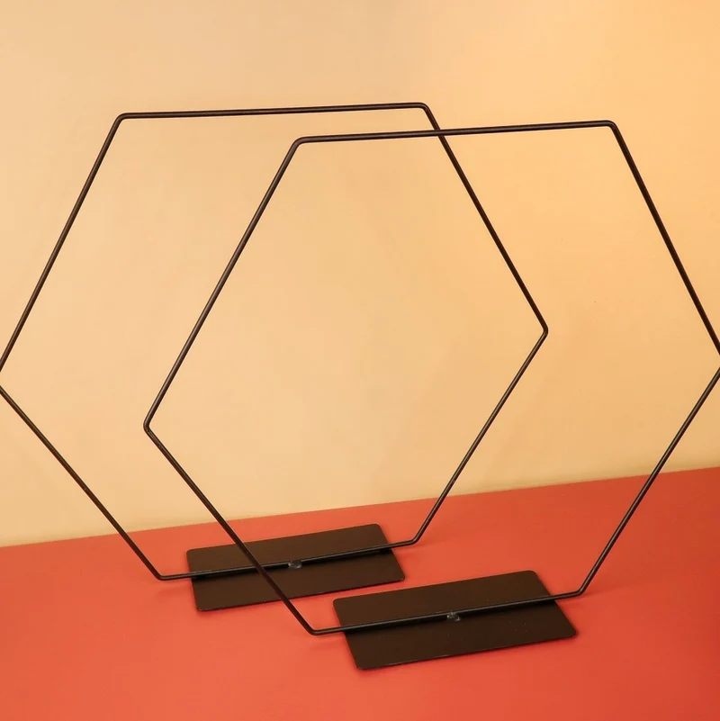 AIRPLANT HOLDER - HEXAGON BLACK