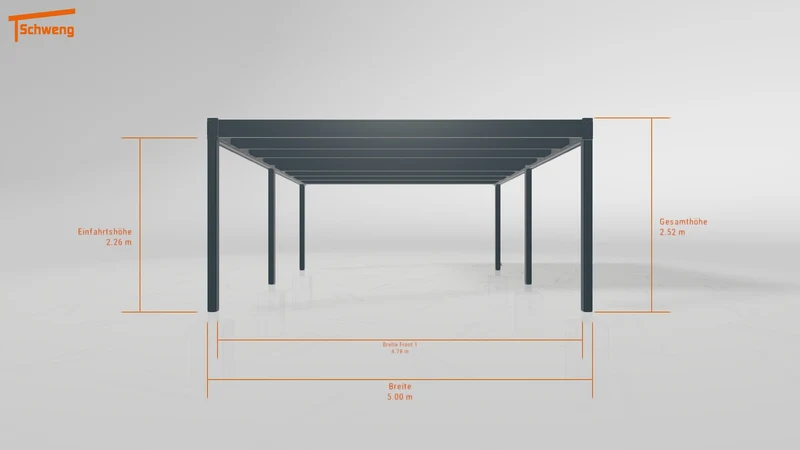#DE Schweng Flachdachcarport C600 (ID bkp5gr)