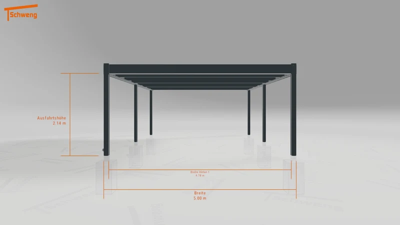 #DE Schweng Flachdachcarport C600 (ID w3x8nv)