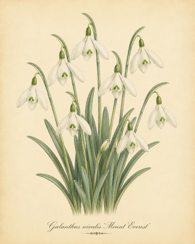 Galanthus nivalis 'Mount Everest' - Schneeglöckchen
