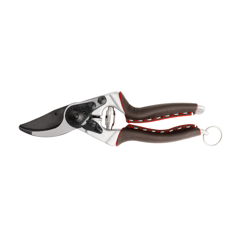 FELCO 8 Elite Bypass-Gartenschere mit Ledergriffen, Größe L