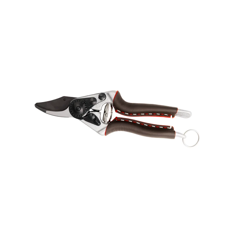 FELCO 6 Elite Bypass-Gartenschere mit Ledergriffen, Größe M