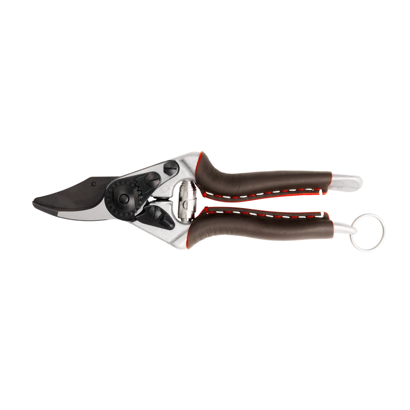 FELCO 6 Elite Bypass-Gartenschere mit Ledergriffen, Größe M