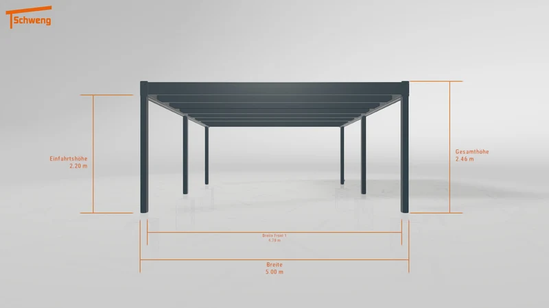 #DE Schweng Flachdachcarport C600 (ID 85pkb5)