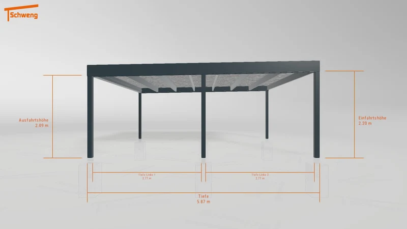 #DE Schweng Flachdachcarport C600 (ID 85pkb5)