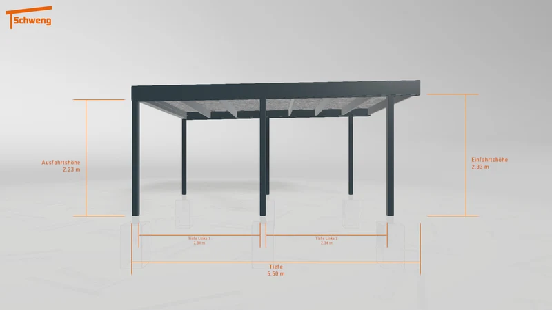 #DE Schweng Flachdachcarport C600+ (ID zbwzkw)