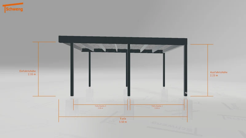 #DE Schweng Flachdachcarport C600+ (ID zbwzkw)