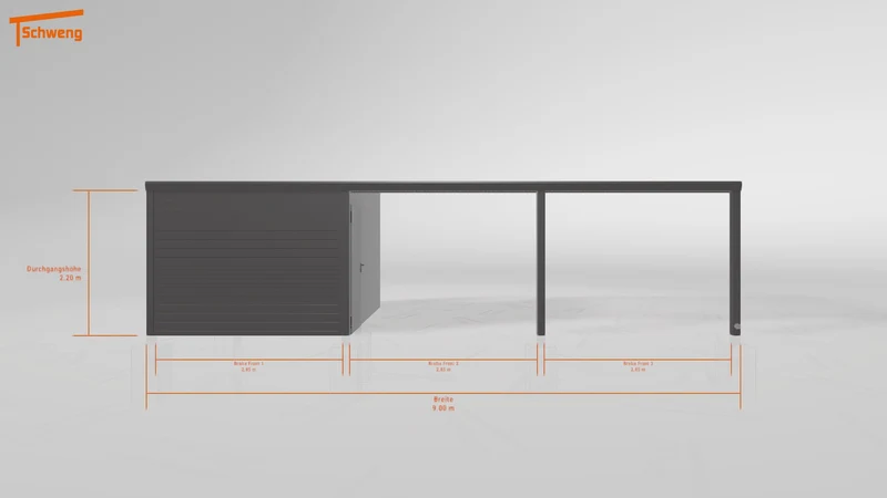 #DE Schweng Pultdachcarport S400 (ID w3x8ry)