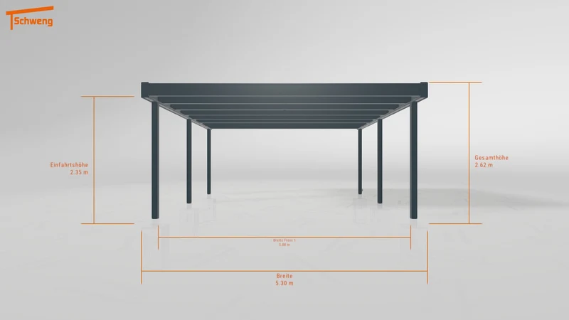 #DE Schweng Flachdachcarport C600+ (ID 2q8zgv)