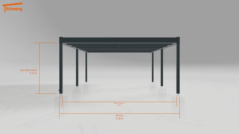 #DE Schweng Flachdachcarport C600+ (ID 2q8zgv)