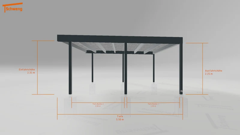 #DE Schweng Flachdachcarport C600+ (ID 2q8zgv)