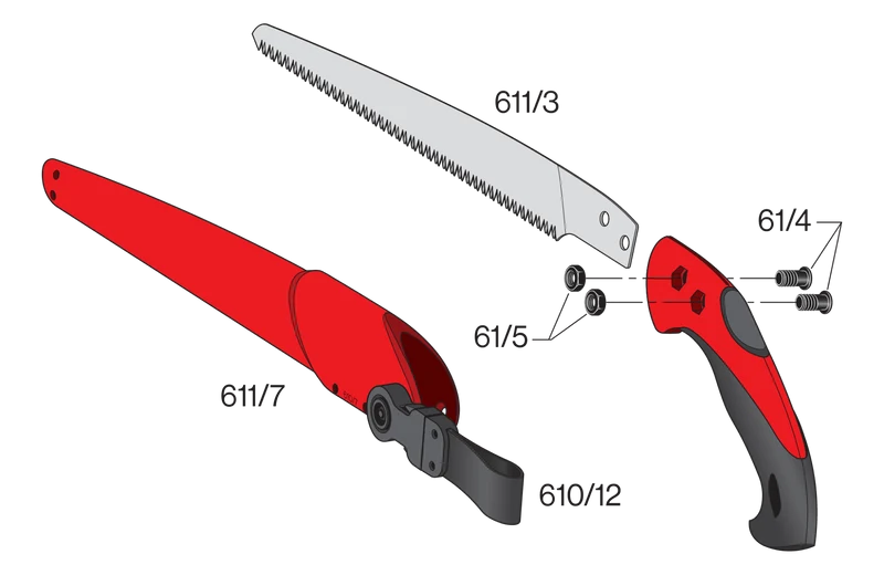 FELCO 611 Zugsäge mit geradem 330-mm-Blatt