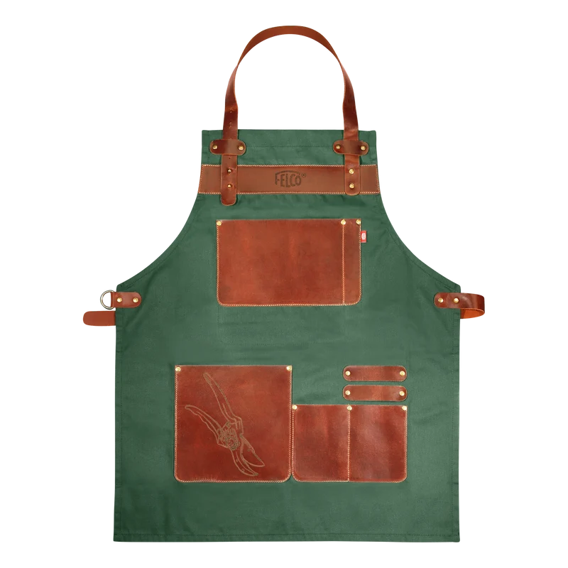 FELCO 490 Gartenschürze aus Segeltuch und Büffelleder