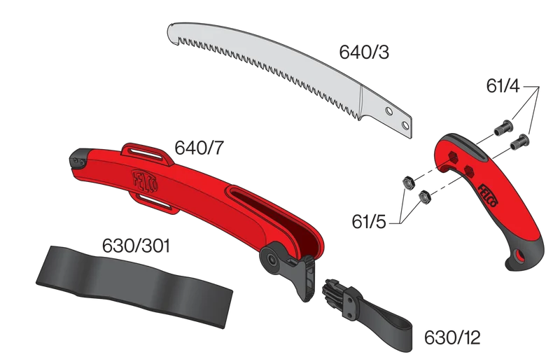 FELCO 640 Zugsäge mit gebogenem 270-mm-Blatt