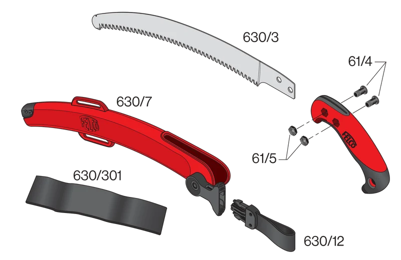 FELCO 630 Zugsäge mit gebogenem 330-mm-Blatt