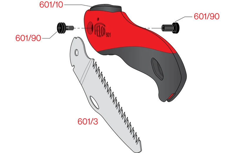 FELCO 601 Klappsäge mit geradem 120-mm-Blatt
