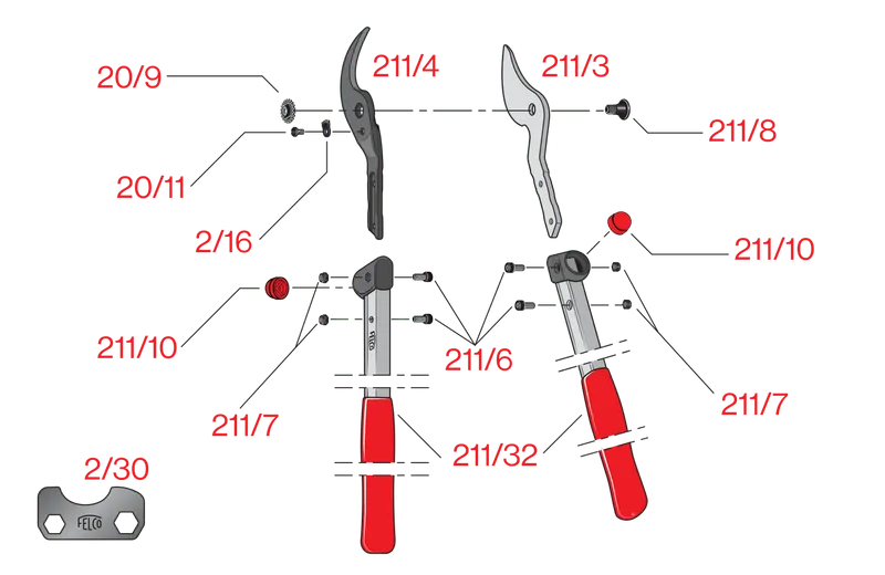 FELCO 211-50 Bypass-Astschere 50 cm