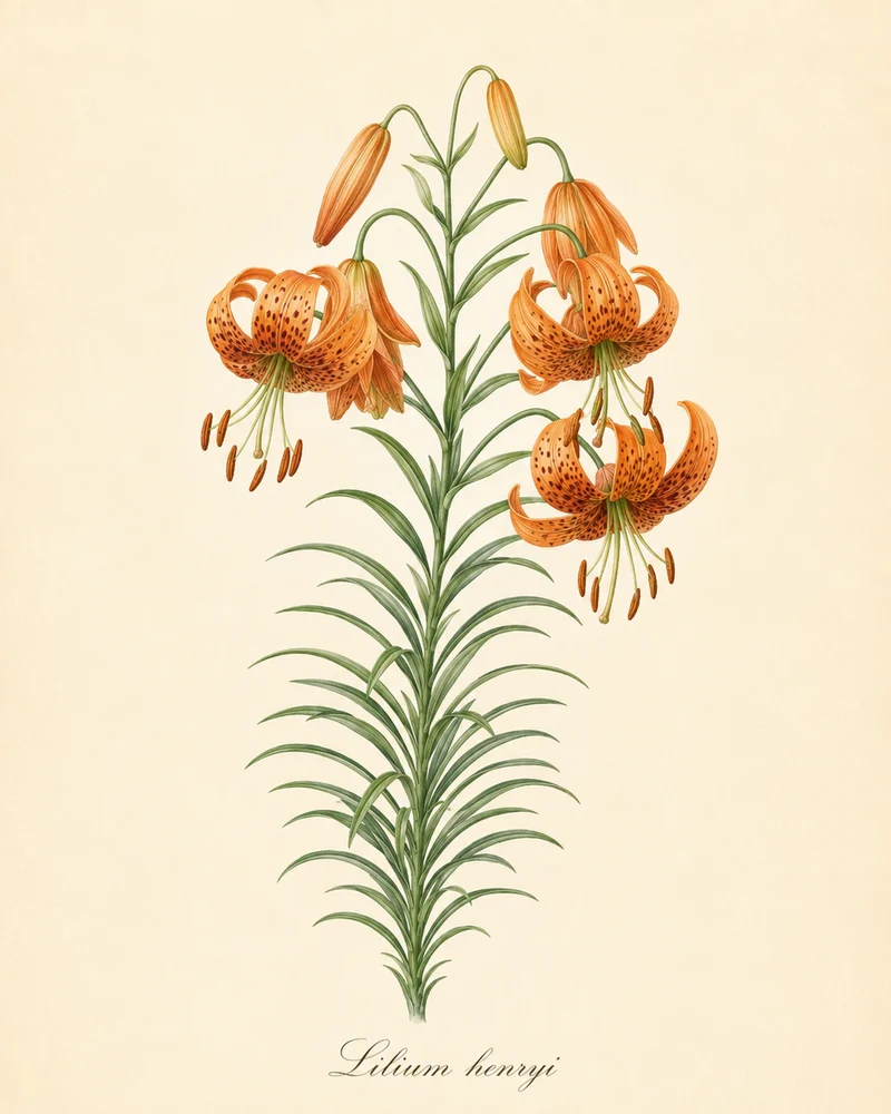 Lilium henryi - Henrys Lilie oder Riesen Türkenbund