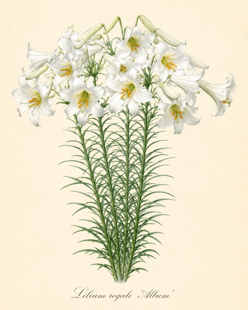 Lilium regale 'Album' - Weiße Königs-lilie