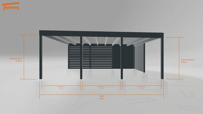 #DE Schweng Flachdachcarport C600+ (ID 33jxpw)