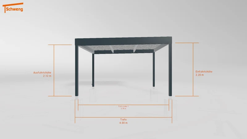#DE Schweng Flachdachcarport C600 (ID 42w8v5)