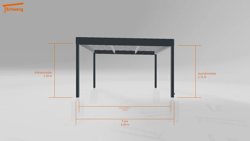 #DE Schweng Flachdachcarport C600 (ID 42w8v5)