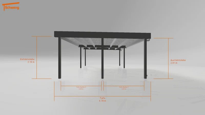 #AT Schweng Flachdachcarport C600+ (ID rjnbrx)