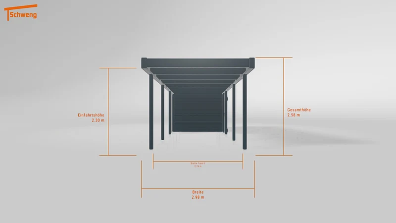 #DE Schweng Flachdachcarport C600 (ID k2j7rm)