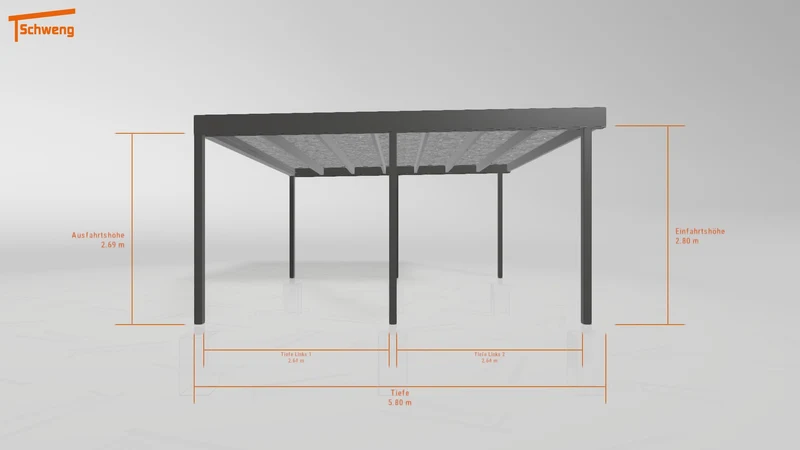 #DE Schweng Flachdachcarport C600+ (ID 33jp2g) #MTG