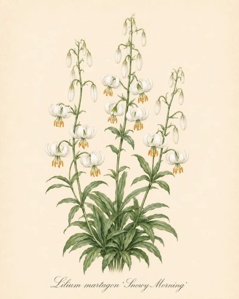 Lilium martagon 'Snowy Morning' - Türkenbund-Hybride