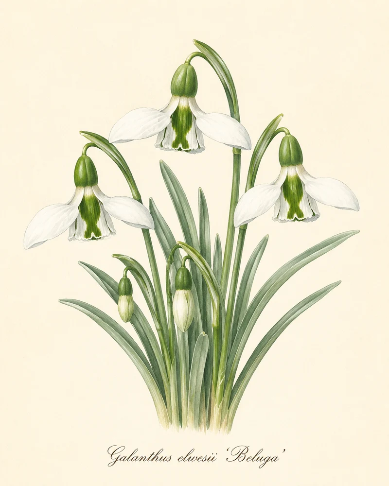 Galanthus elwesii ‘Beluga’ - Schneeglöckchen