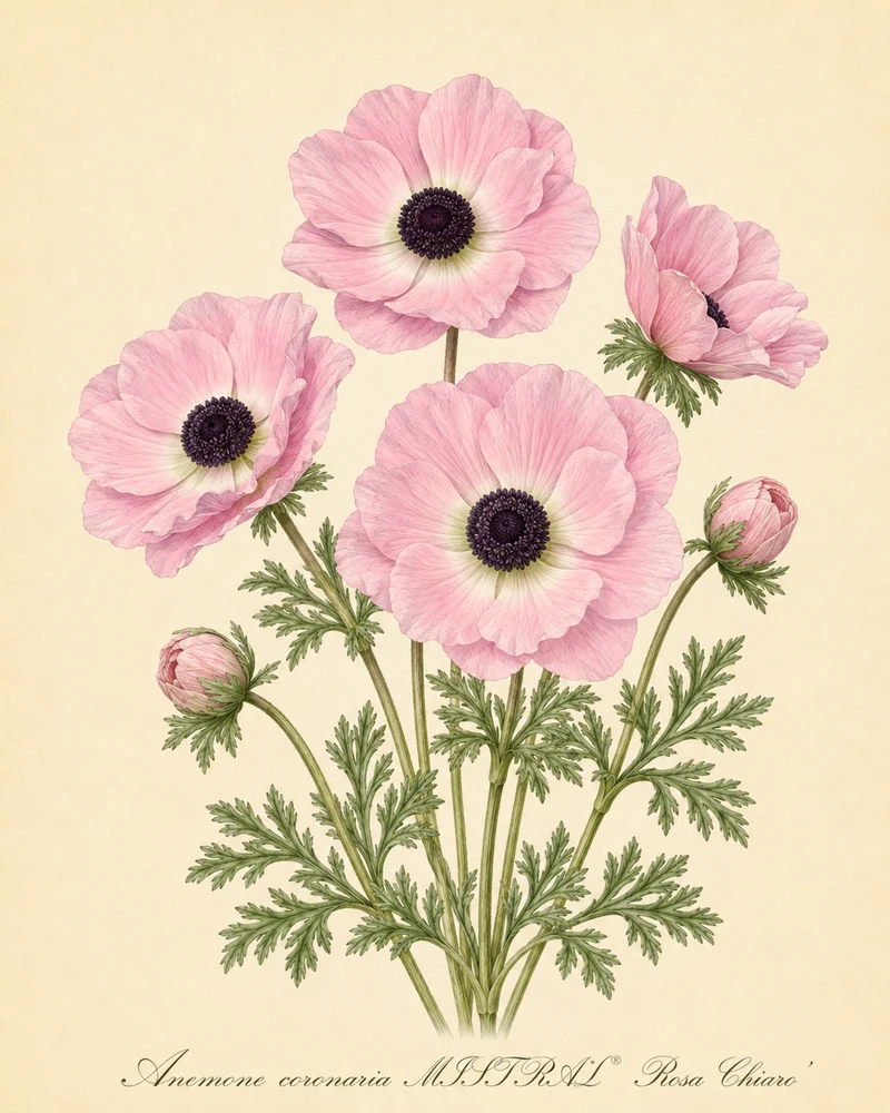 Anemone coronaria MISTRAL® ‘Rosa Chiaro’ - Italienische Kronen-Anemone