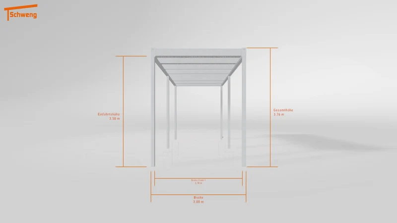 #DE Schweng Flachdachcarport C600 (ID zbwqj5)