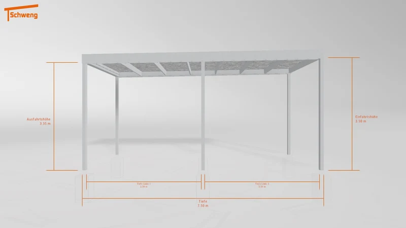 #DE Schweng Flachdachcarport C600 (ID zbwqj5)