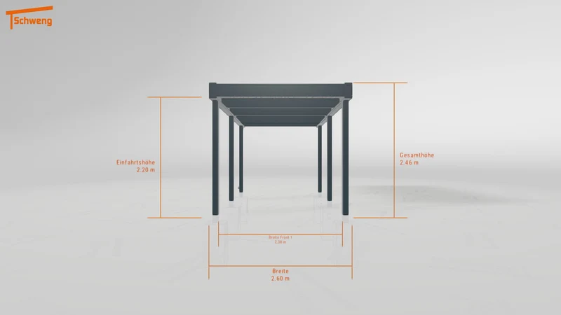 #DE Schweng Flachdachcarport C600 (ID w3xg7j)